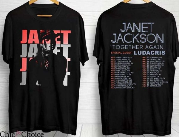 Janet Jackson T Shirt 2023 Tour Janet Jackson Together Tee
