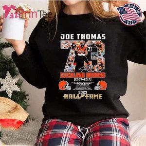 Joe Thomas Cleveland Browns 2007-2017 Hall Of Fame 2023 Signature T-Shirt – Best gifts your whole family