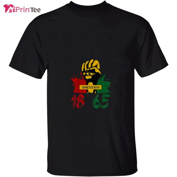 Juneteenth 18 65 African American Power Black History Month T-Shirt – Best gifts your whole family