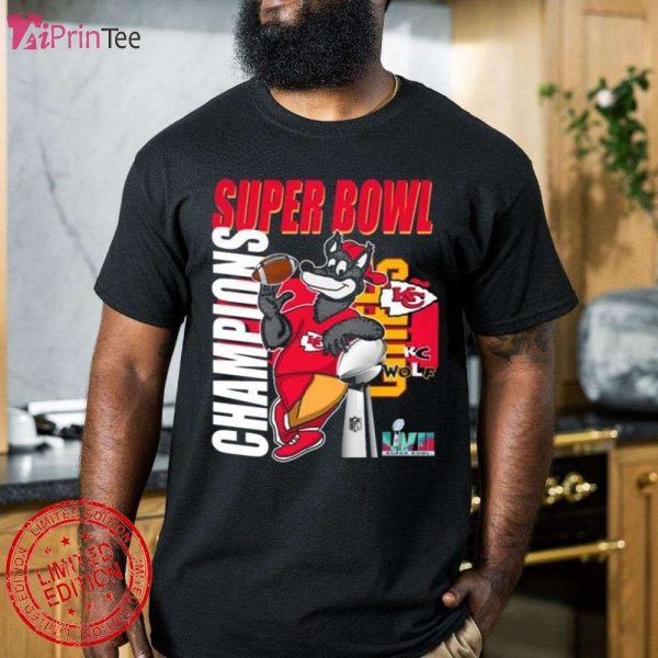 KC Wolf Mascot Kansas City Chiefs Super Bowl LVII Champions 2023 T-Shirt – Best gifts your whole family