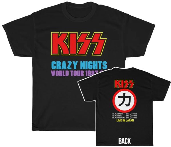 KISS 1987-88 Crazy Nights Japan Tour Shirt