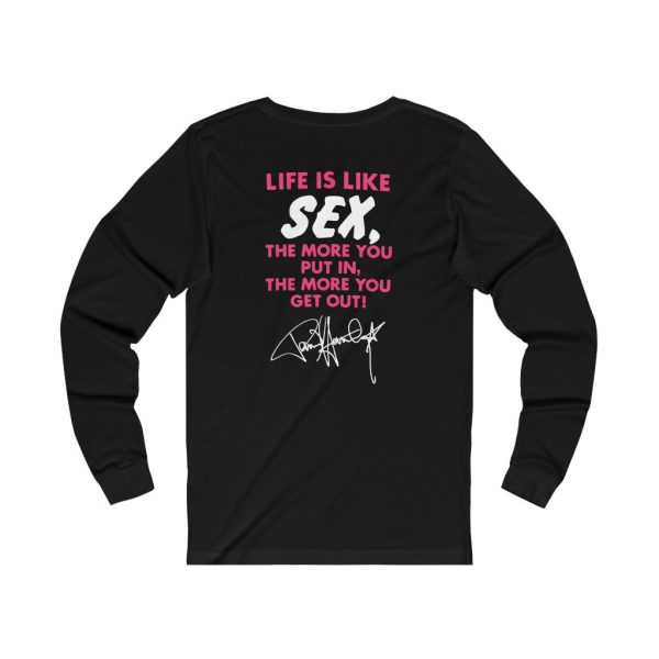 KISS Crazy Nights Era Paul Stanley with Guitar Life Is Like Sex Long Sleeves shirt