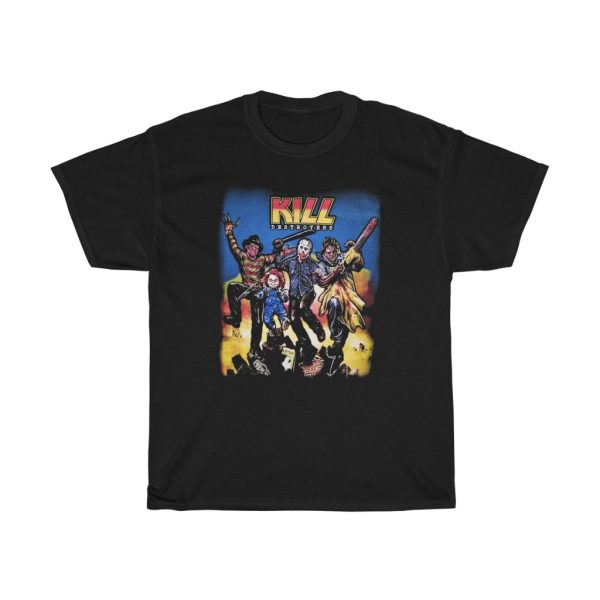 KISS Horror Movie Killer KILL Spoof Shirt