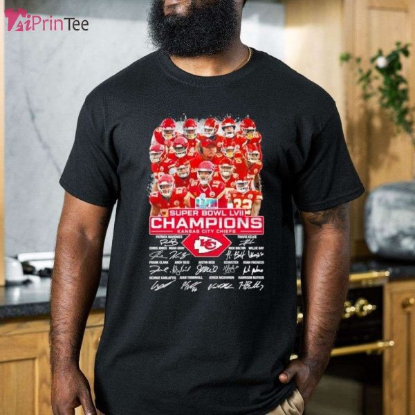 Kansas City Chiefs 2023 Final Champions Signatures T-Shirt – Best gifts your whole family