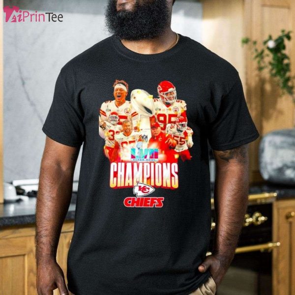 Kansas City Chiefs Champions Super Bowl LVII T-Shirt – Best gifts your whole family
