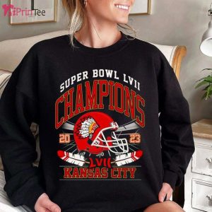 Kansas City Chiefs Helmet Super Bowl Champions LVII 2023 T-Shirt – Best gifts your whole family