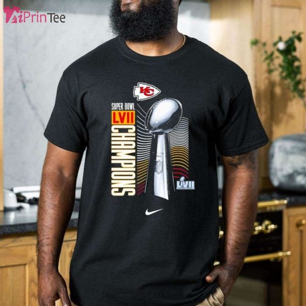 Kansas City Chiefs Nike Super Bowl LVII Champions Lombardi Trophy T-Shirt – Best gifts your whole family