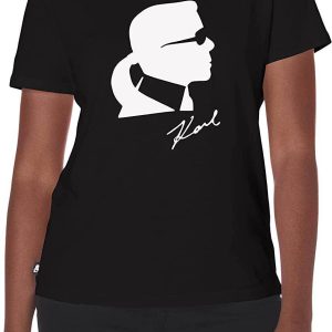 Karl Lagerfeld T-Shirt Paris Faux Embroidery Logo T-Shirt