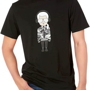Karl Lagerfeld T-Shirt Reflective Chacracter With Headphone