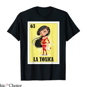 La Toxica T-shirt Mexican La Toxica Lottery Card Devil Girls