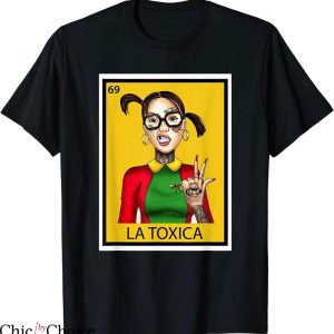 La Toxica T-shirt Mexican La Toxica Lottery Card Tattoo Girl
