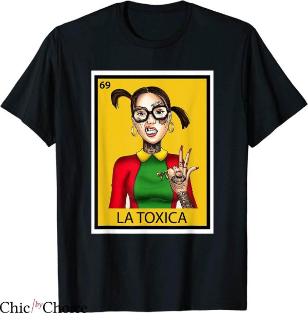 La Toxica T-shirt Mexican La Toxica Lottery Card Tattoo Girl