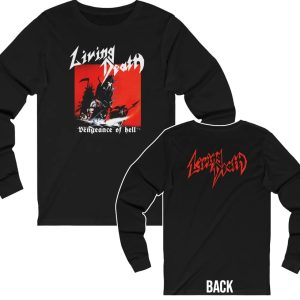 Living Death Vengeance of Hell Album Cover Long Sleeved Shirt Living Death Vengeance of Hell Album Cover Long Sleeved Shirt