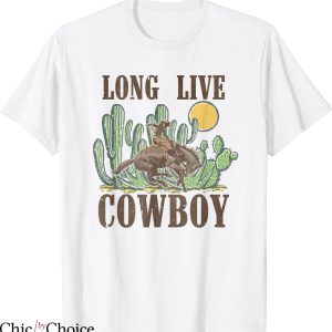 Long Live Cowboys T-shirt Riding Horse Retro Western Country