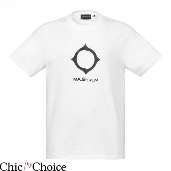 Ma Strum T-Shirt Col Compass Print Optic T-Shirt