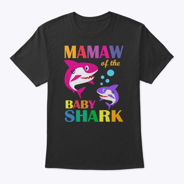 Mamaw Of The Baby Birthday Shark Mamaw Shark Mother’s Day T-Shirt