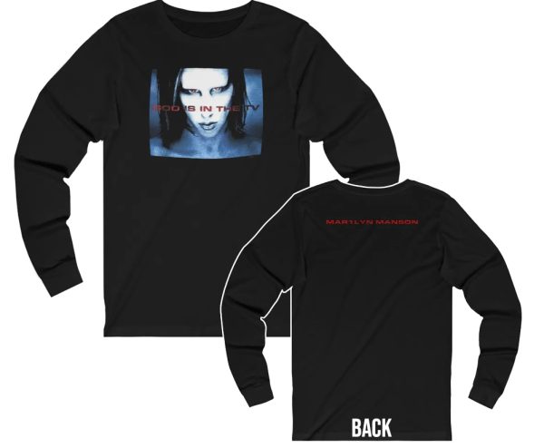 Marilyn Manson God Is In The TV Long Sleeved Shirt