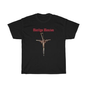 Marilyn Manson Guns, God and Government Gun Cross T-Shirt