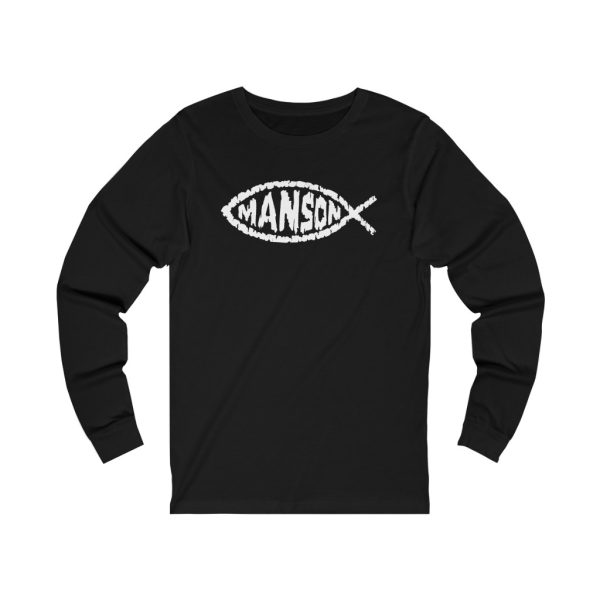 Marilyn Manson Jesus Fish Long Sleeved Shirt