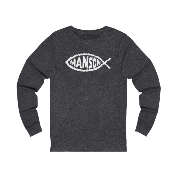 Marilyn Manson Jesus Fish Long Sleeved Shirt