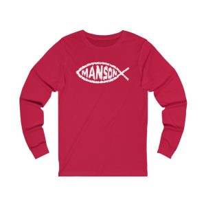 Marilyn Manson Jesus Fish Long Sleeved Shirt 2 Marilyn Manson Jesus Fish Long Sleeved Shirt 3