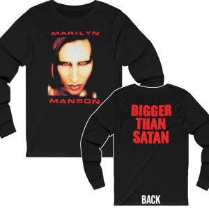 Marilyn Manson Mechanical Animals Era Bigger Than Satan Long Sleeved Shirt