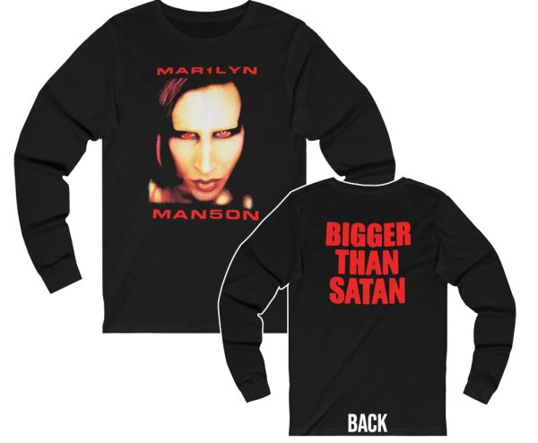 Marilyn Manson Mechanical Animals Era Bigger Than Satan Long Sleeved Shirt