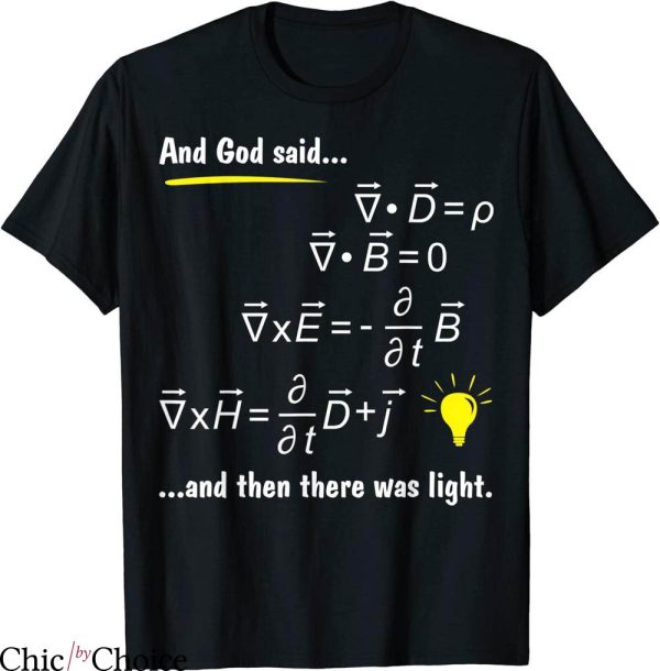 Maxwell Equation T-shirt And God Said Physics Math Lover