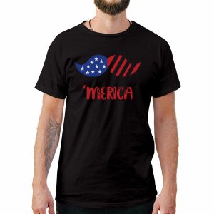 Merica Mustache 4th of July T-Shirt