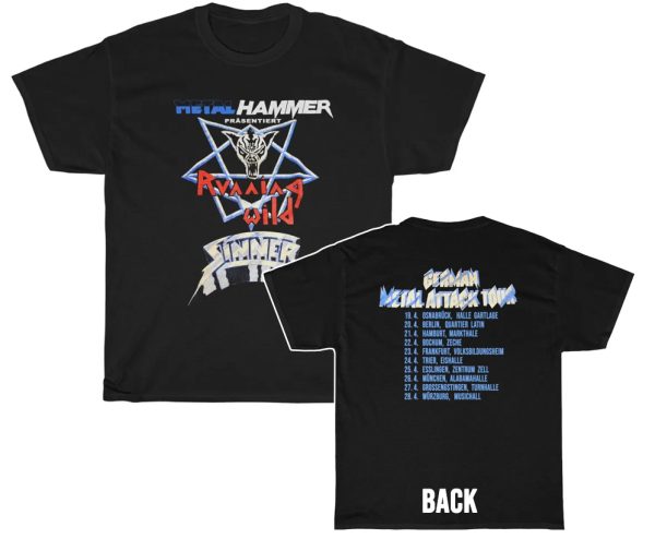 Metal Hammer Running Wild  Sinner 1984 German Metal Attack Tour Shirt