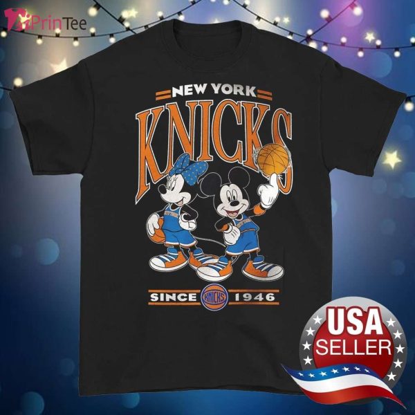 Mickey Mouse New York Knicks NBA Basketball T-Shirt – Best gifts your whole family
