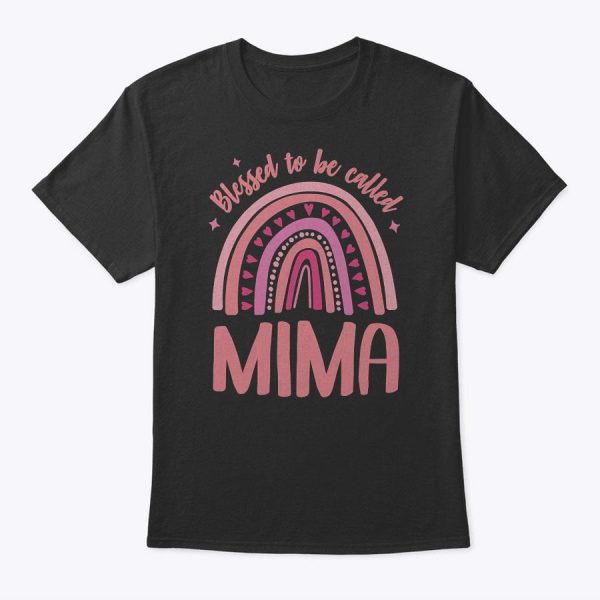 Mima T-Shirts For Grandma Women Mother’s Day Blessed Mima T-Shirt