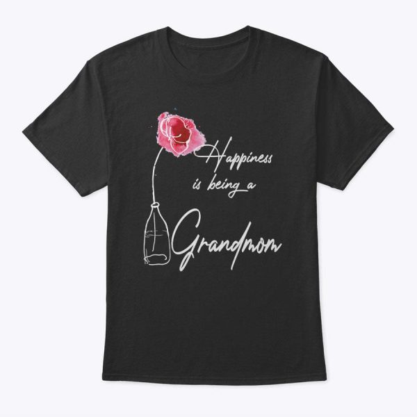 Mom Grandma Shirt Happiness Is Being A Grandmom Floral Gift T-Shirt