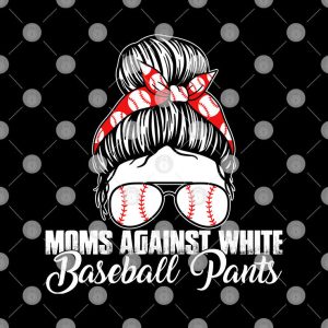 Moms Again White Baseball Pants Tee