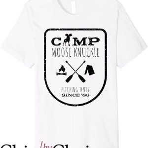 Moose Knuckles T-Shirt Camp Moose Knuckle Pitching Tents