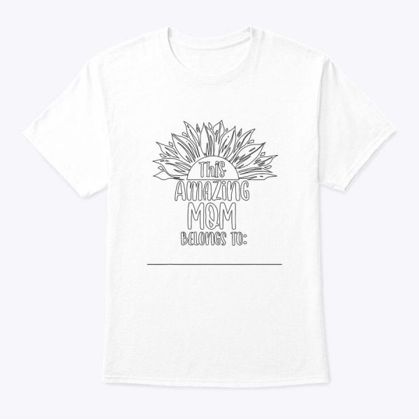 Mother’s Day Craft Gift From Kid To Mom Coloring Craft T-Shirt