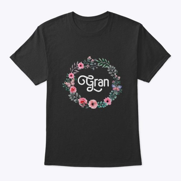 Mother’s Day Gift For Grandma Men Women Floral Gran T-Shirt