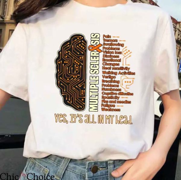 Multiple Sclerosis T Shirt It’s All In My Head Shirt