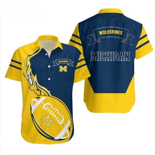 NCAA Michigan Wolverines Hawaiian Shirt Michigan Gift For Sport Fans