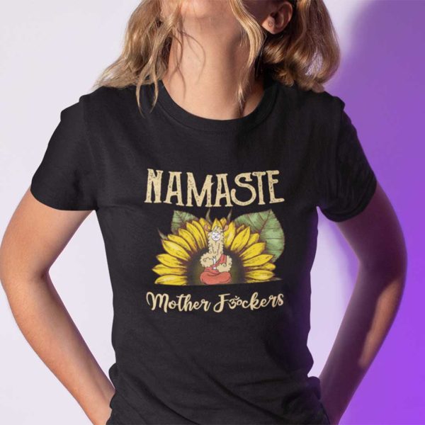 Namaste Shirt Sheep Yoga Sunflower Mother Fucker