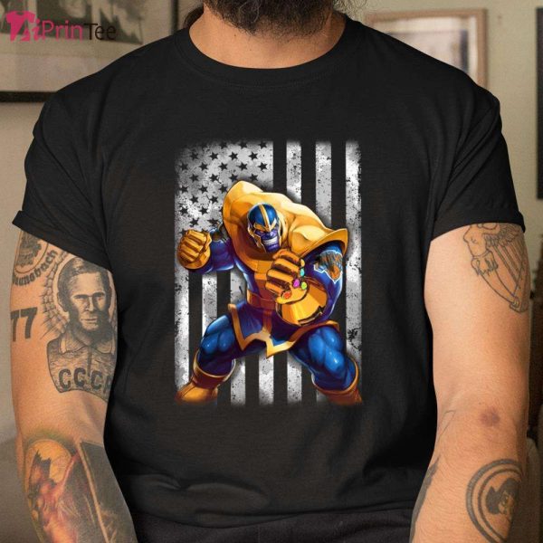 New York Knicks Thanos Marvel American Flag Shirt – Best gifts your whole family