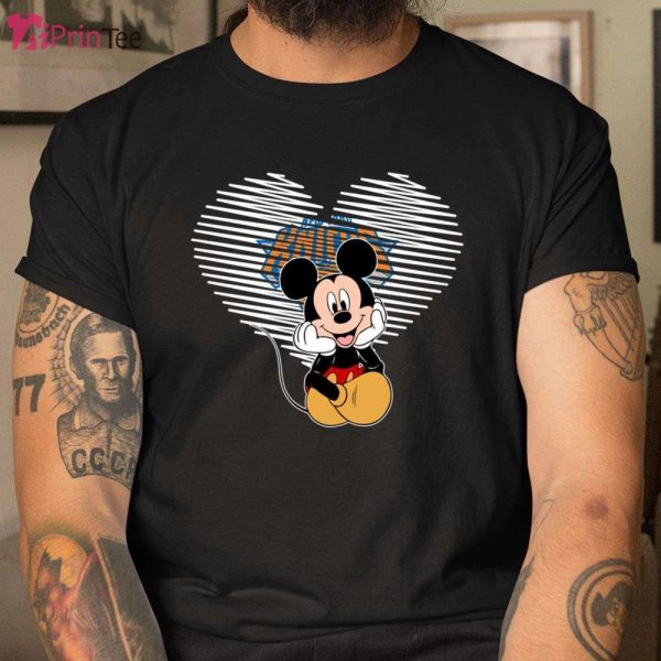 New York Knicks The Heart Mickey Mouse Disney T-Shirt – Best gifts your whole family