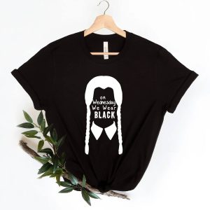 On Wednesday We Wear Black Wednesday Addams T-Shirt 2 On Wednesday We Wear Black Wednesday Addams T Shirt 3