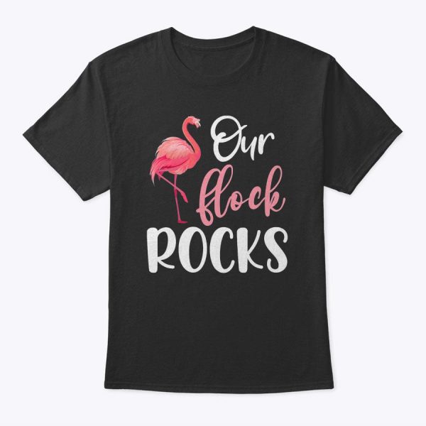 Our Flock Rocks Flamingo Mother’s Day Matching Family T-Shirt