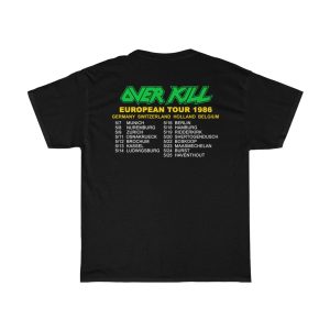Over Kill Feel The Fire 1986 European Tour Shirt