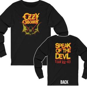 Ozzy Osbourne 1982 – 83 Speak of The Devil Tour Long Sleeved Shirt Ozzy Osbourne 1982 – 83 Speak of The Devil Tour Long Sleeved Shirt
