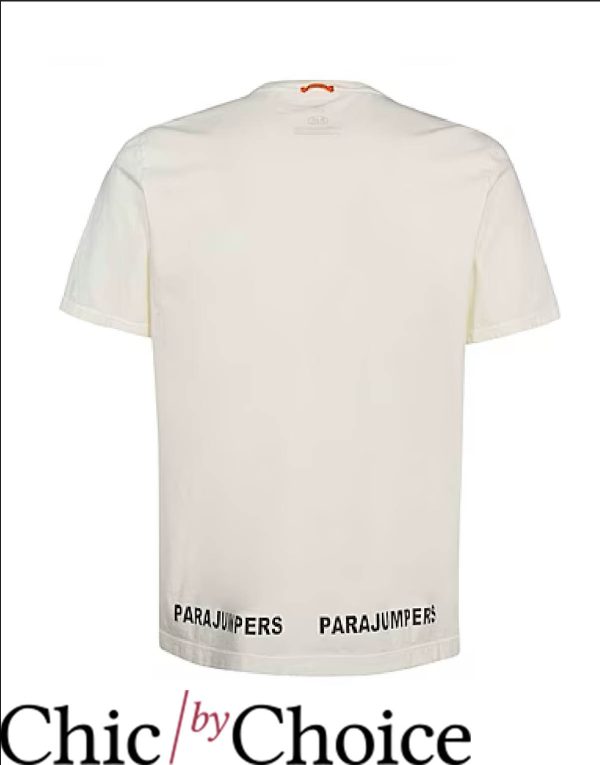 Parajumpers T-Shirt Logo Border Below T-Shirt Trending