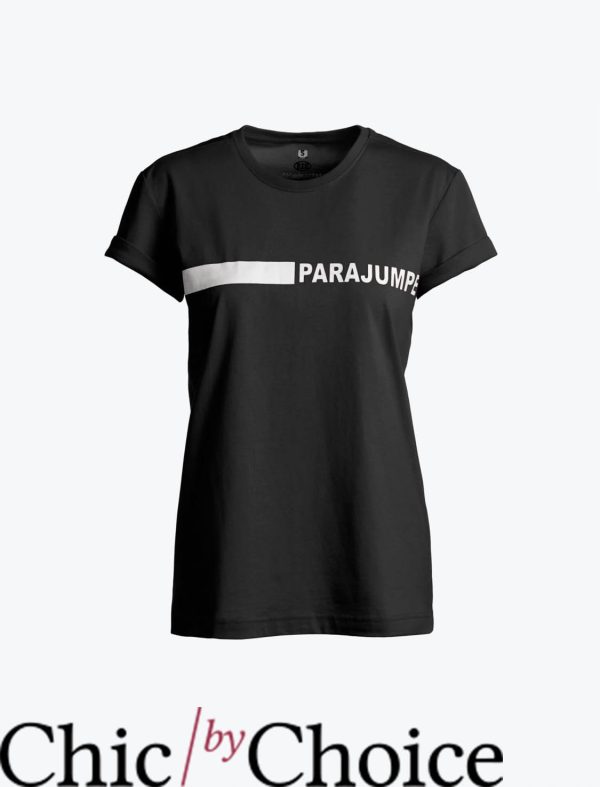 Parajumpers T-Shirt The White Line Logo T-Shirt Trending