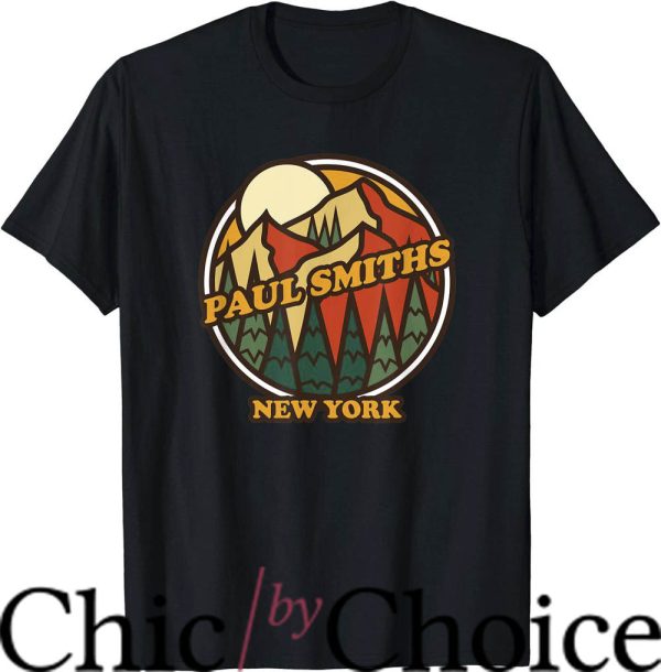 Paul Smith T-Shirt NY Mountain Hiking Souvenir Print T-Shirt