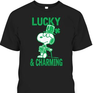 Peanuts Snoopy St Patrick’s Day T-Shirt Lucky & Charming